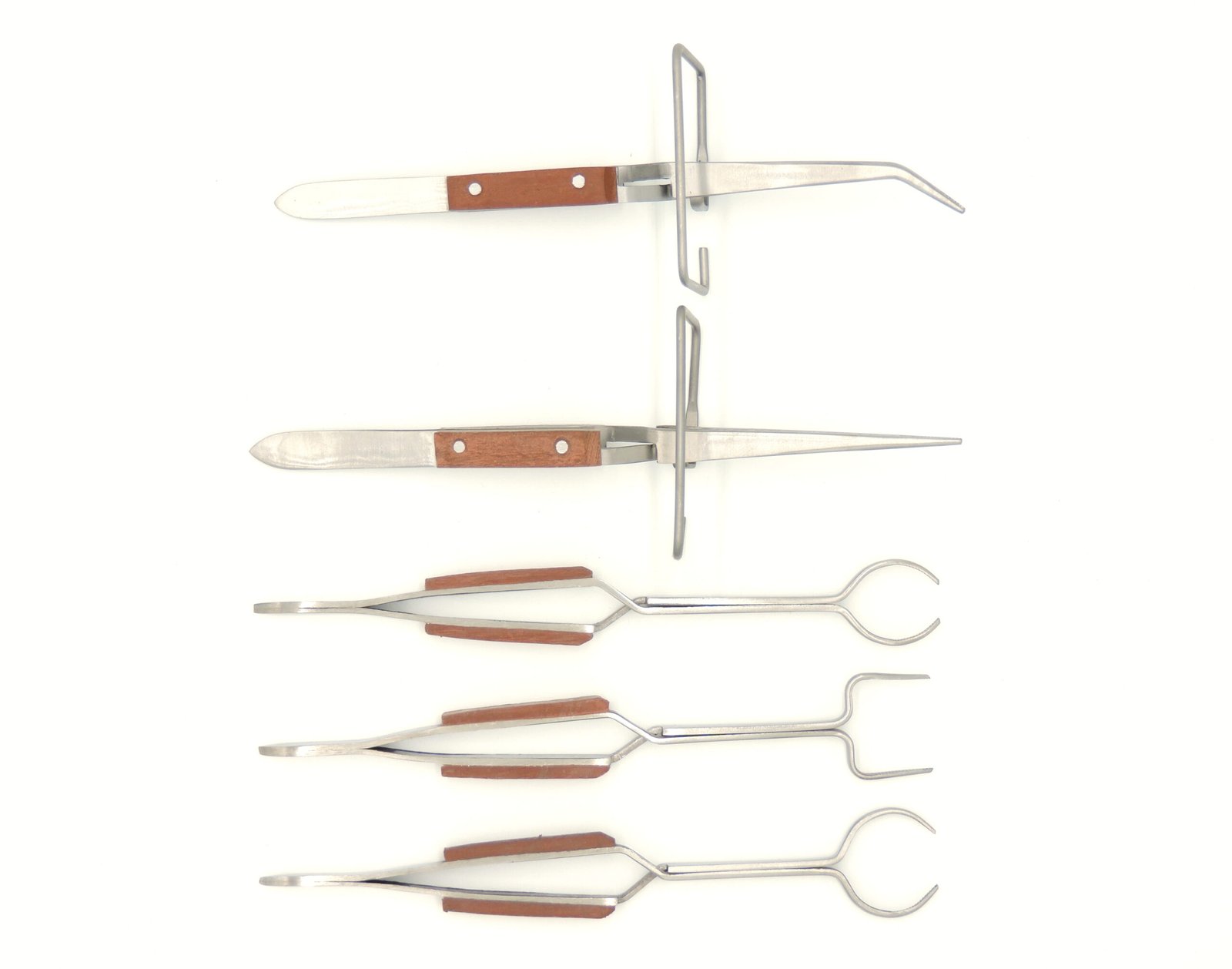 set 5 cross locking fibre grip tweezers set 5 cross locking fibre grip tweezers image