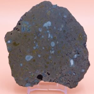 206g Amygdaloidal basalt Galaxy agate Pilbara Western Australia Slice Free Slab Display Stand GA23053