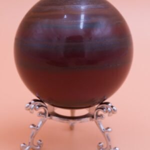 66mm Polished Banded Iron Jasper Haematite Sphere From Western Australia Free Orb stand BI15058