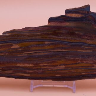 302g Polished Banded Iron Jasper Haematite Slice From Wittenoom Western Australia  Free Slab Display Stand BI18055
