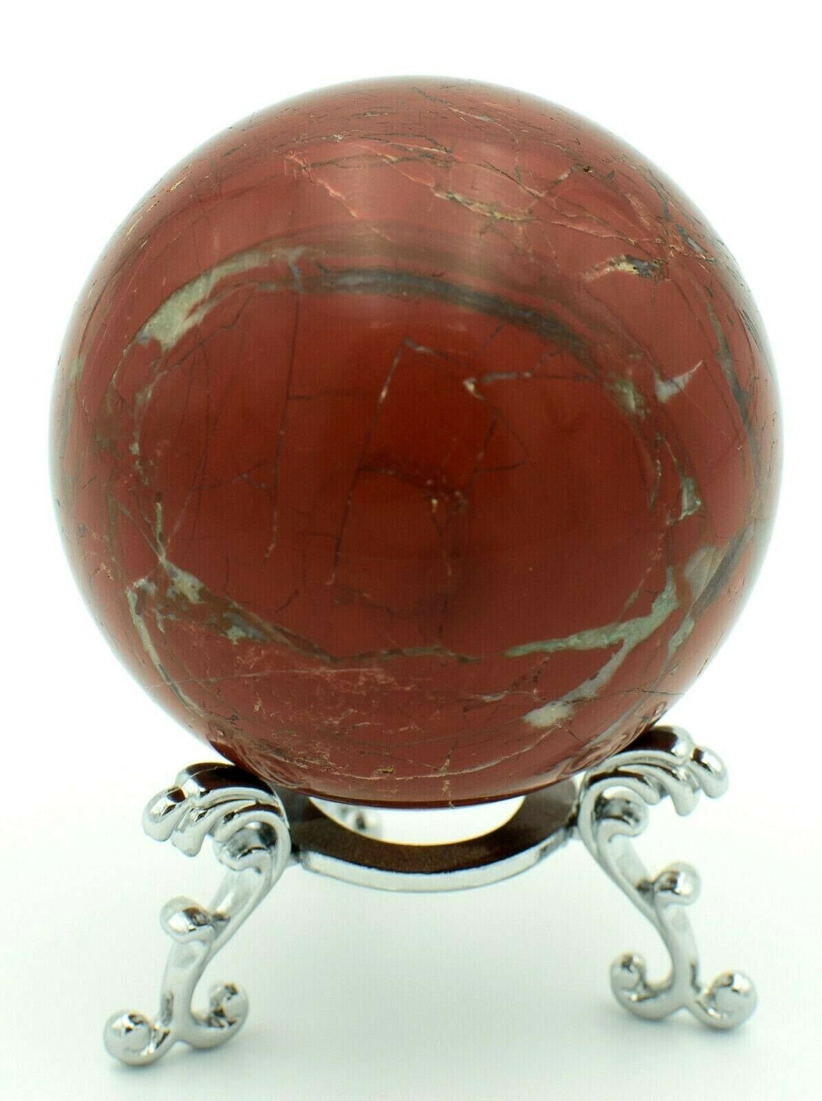 Marble-Bar-Jasper-Chert-Sphere-Western-Australia-64mm-Rock-Stone-Free-Stand-373995510300-6