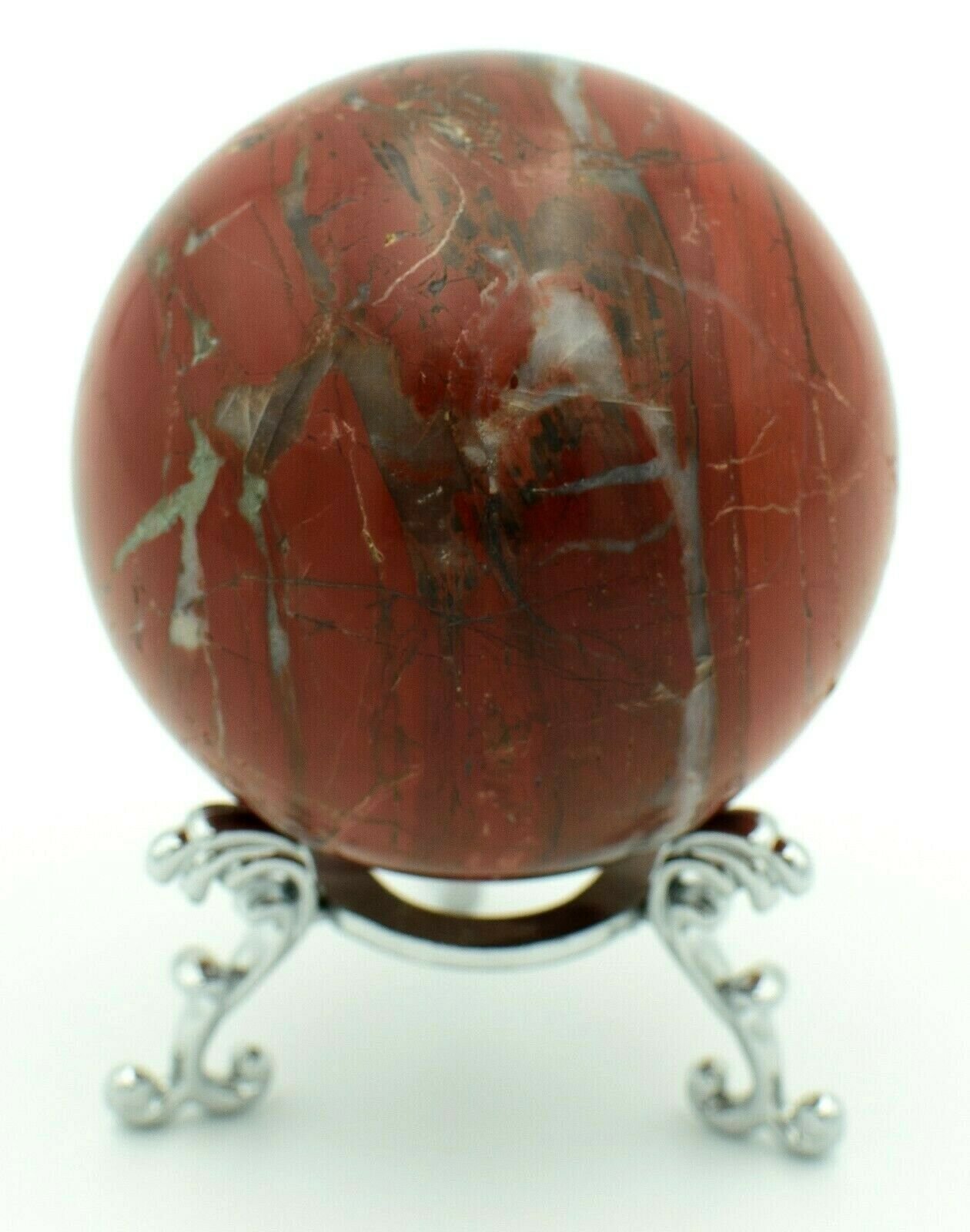 Marble-Bar-Jasper-Chert-Sphere-Western-Australia-64mm-Rock-Stone-Free-Stand-373995510300