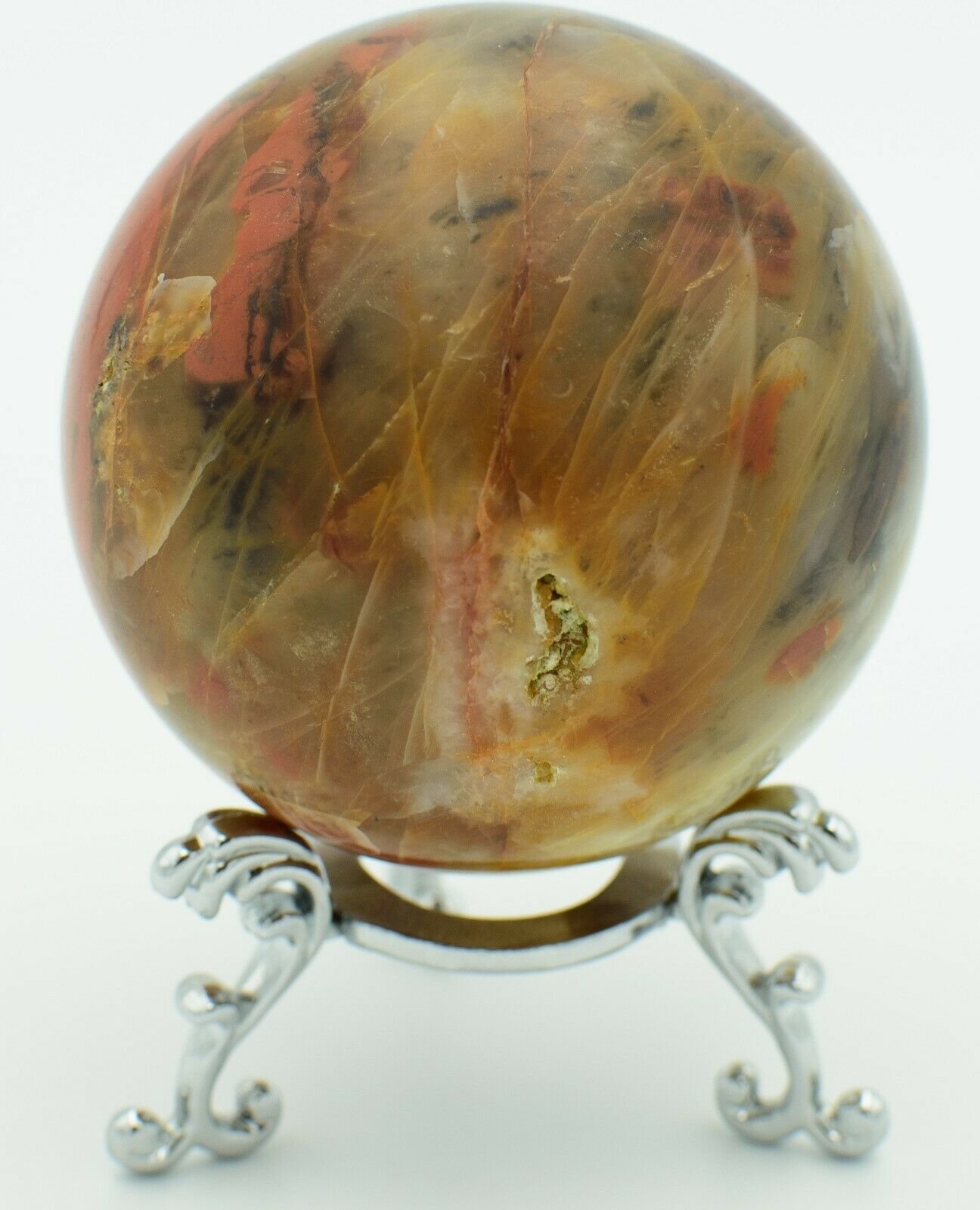 Meekatharra-Jasper-Chert-Sphere-Western-Australia-64mm-Rock-Stone-Free-Stand-373995529590-2