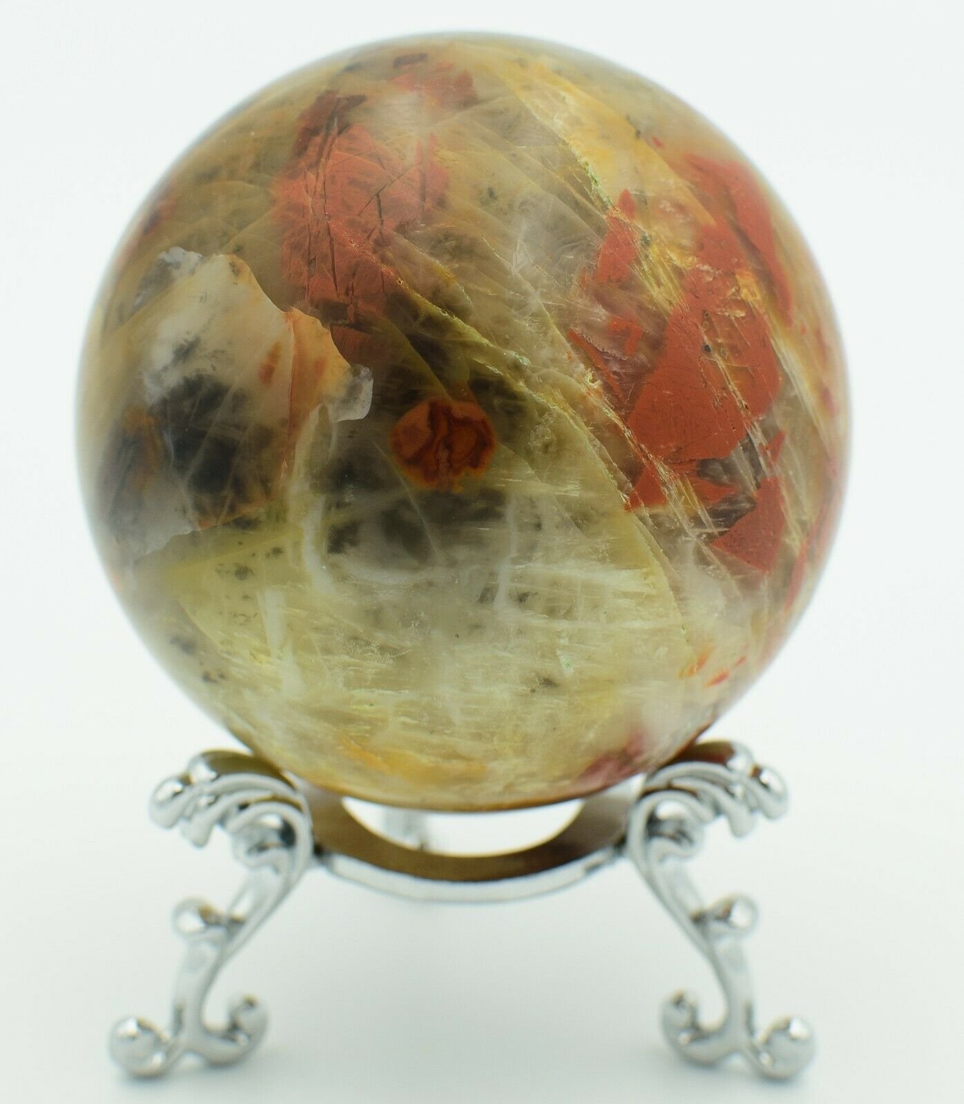 Meekatharra-Jasper-Chert-Sphere-Western-Australia-64mm-Rock-Stone-Free-Stand-373995529590-3