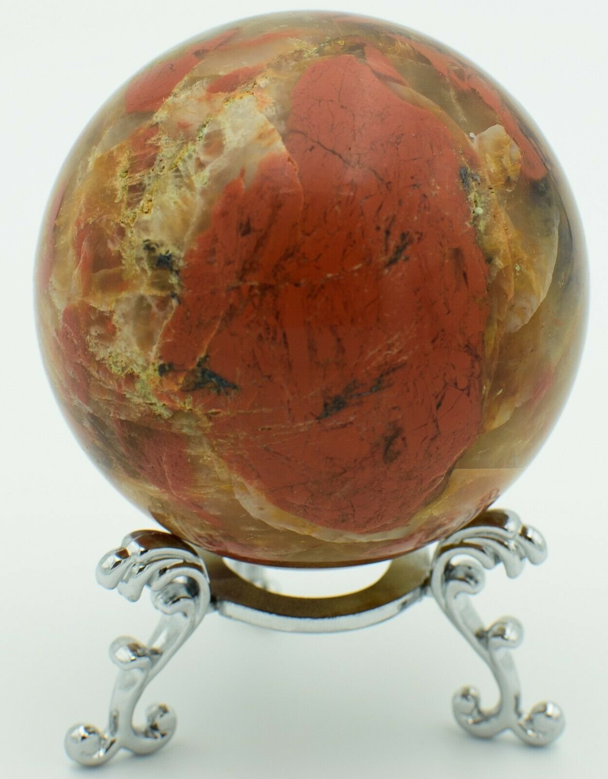 Meekatharra-Jasper-Chert-Sphere-Western-Australia-64mm-Rock-Stone-Free-Stand-373995529590-5