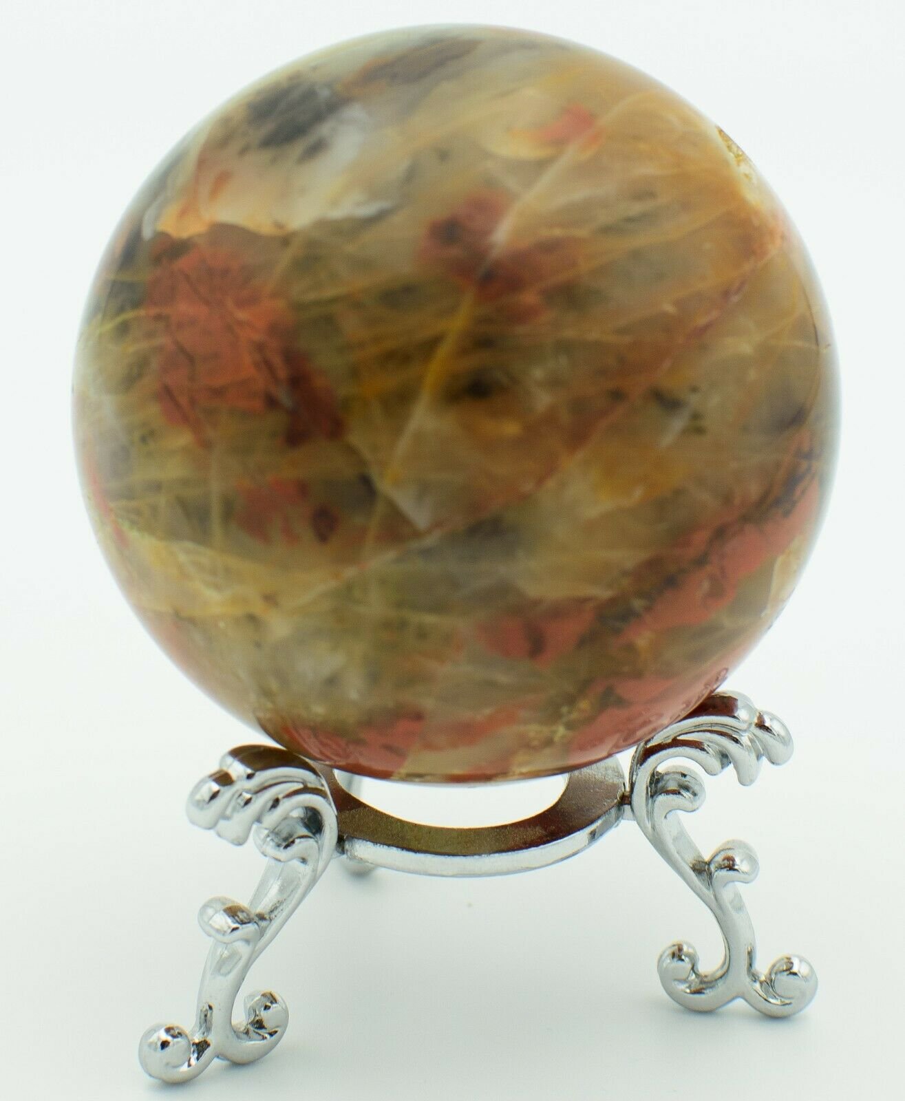 Meekatharra-Jasper-Chert-Sphere-Western-Australia-64mm-Rock-Stone-Free-Stand-373995529590