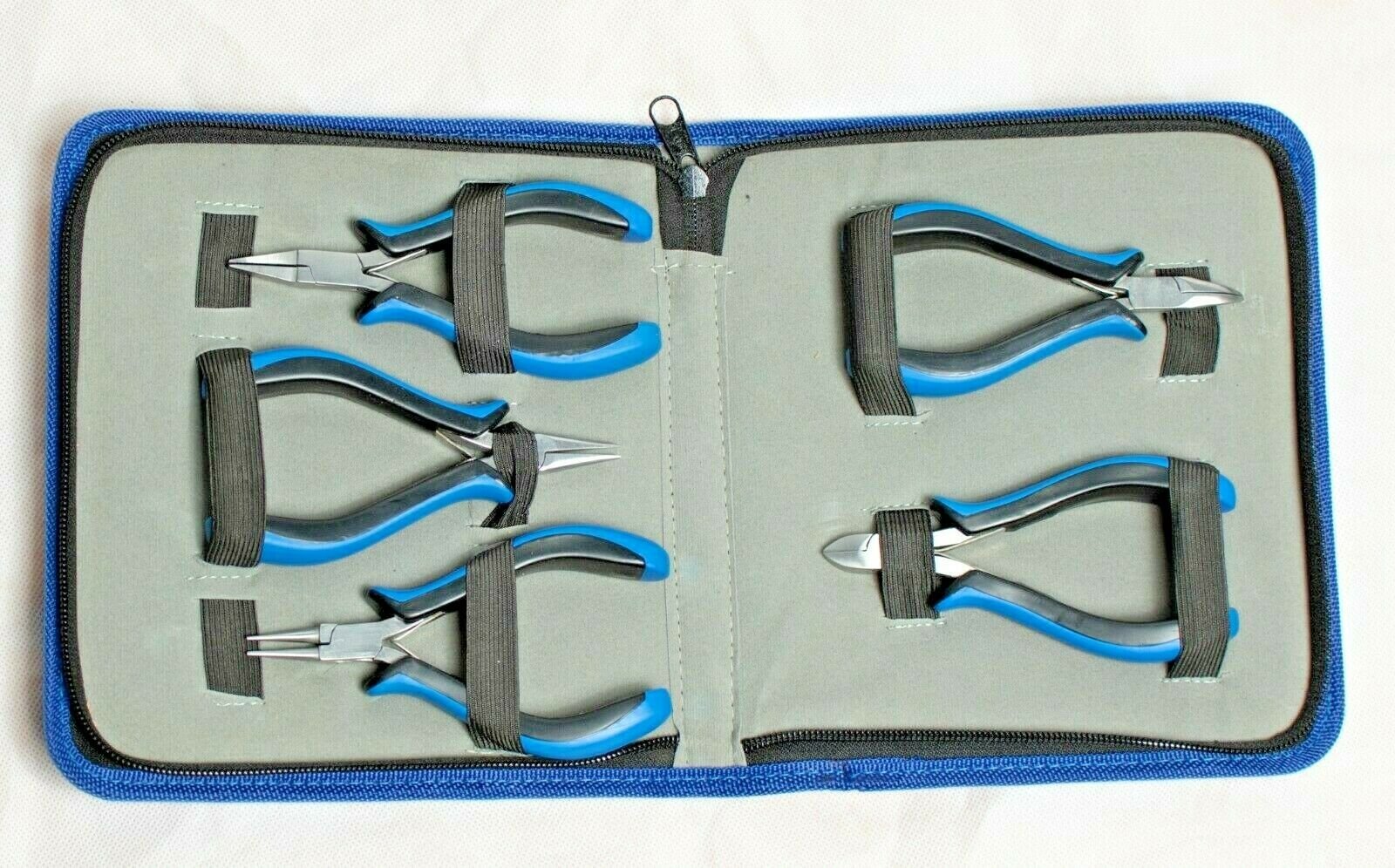 Set-of-5-Quality-Jewellery-Making-Pliers-Cutter-Box-Joint-Double-Leaf-Spring-373801930280