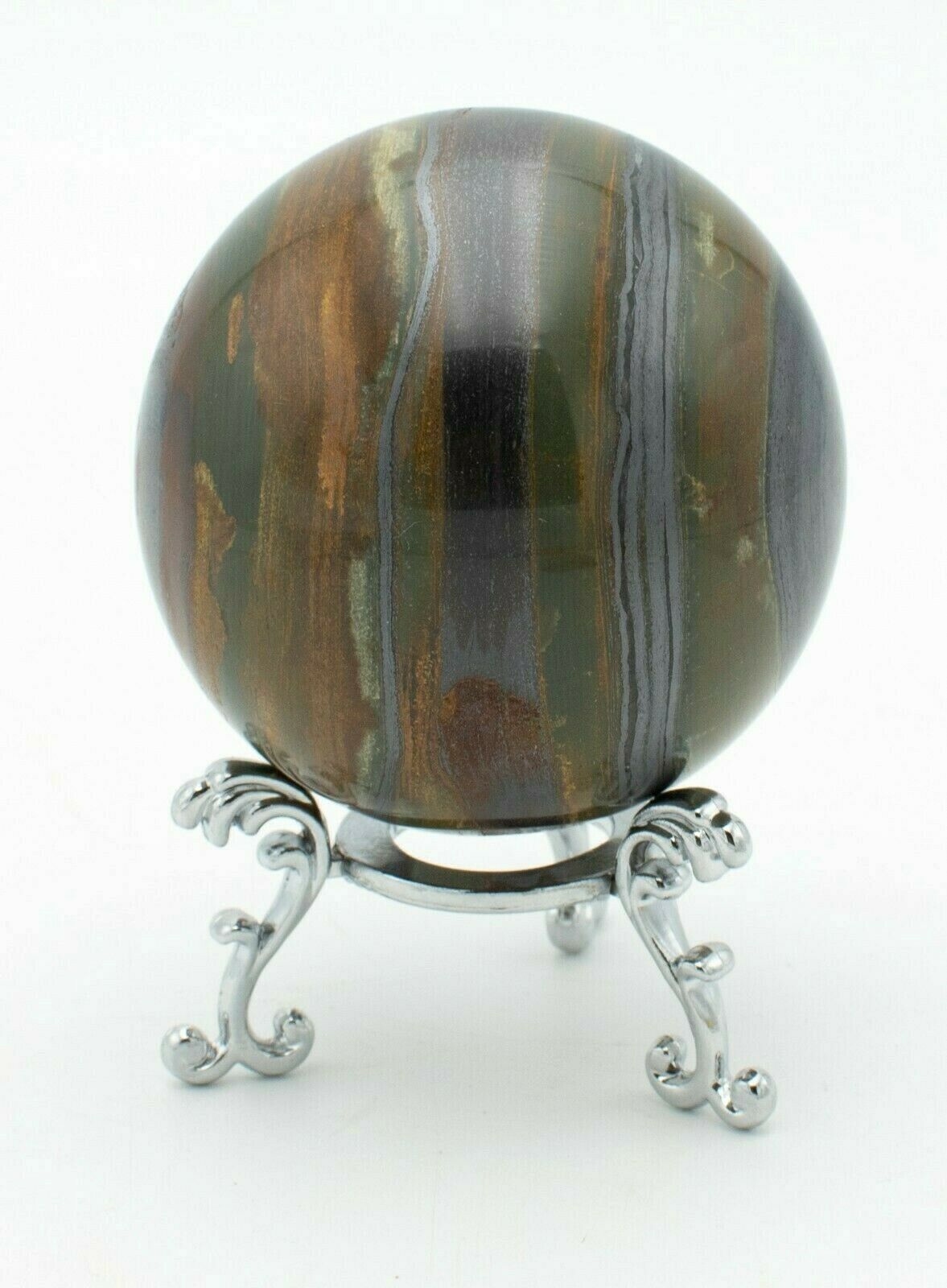 Western Australia Jasper Chert Hematite 64mm Rock Stone Sphere Free