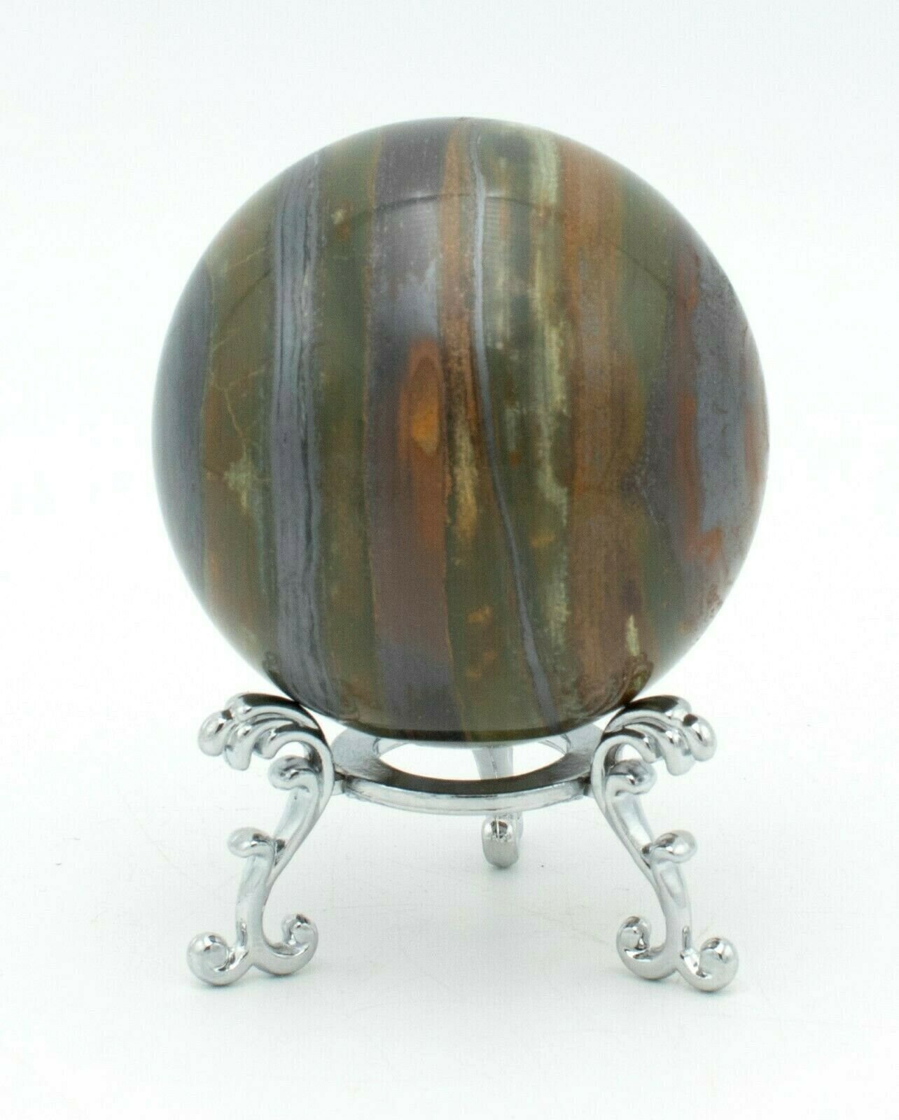 Western-Australia-Jasper-Chert-Hematite-64mm-Rock-Stone-Sphere-Free-Stand-S3-373271532982-4
