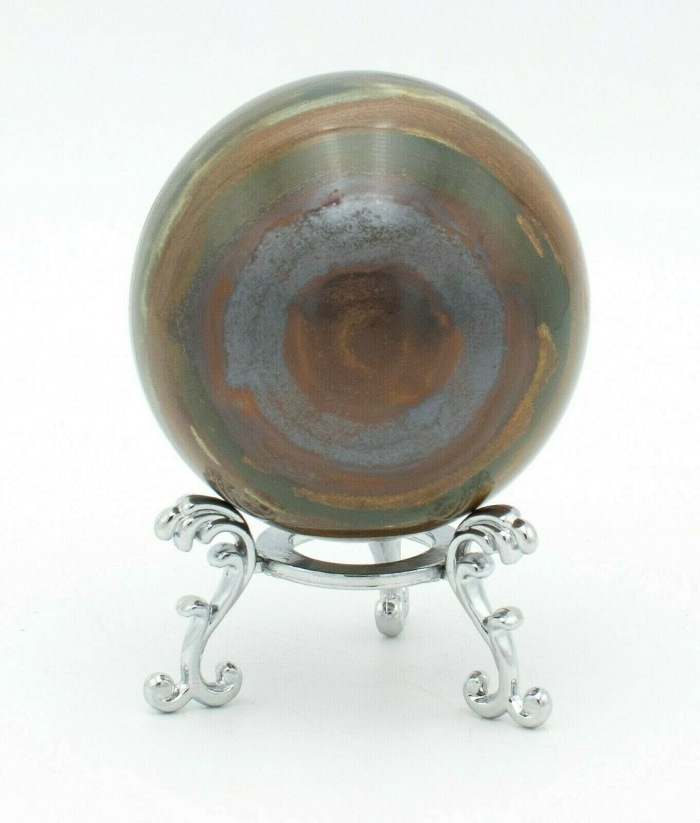 Western-Australia-Jasper-Chert-Hematite-64mm-Rock-Stone-Sphere-Free-Stand-S3-373271532982-5