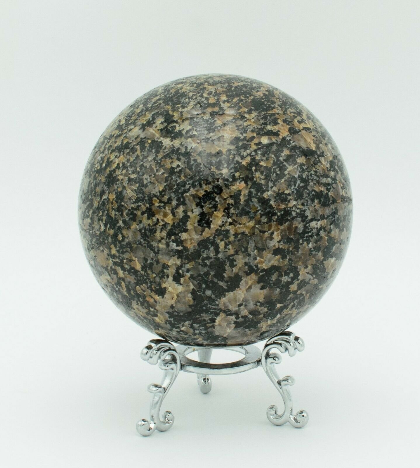 Western-Australian-Black-Dravite-Tourmaline-87mm-Polished-Rock-Sphere-Ball-Orb-373294064442