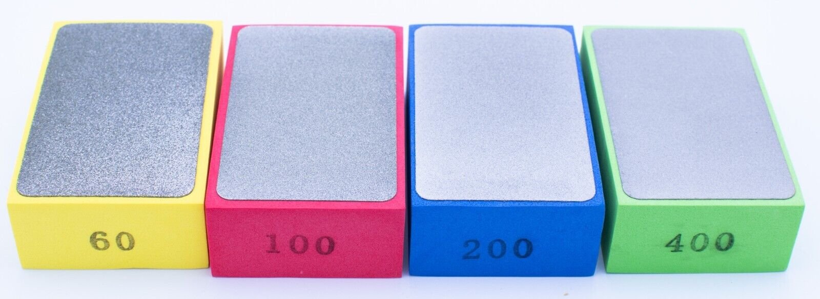 Diamond-Hand-Polishing-Pads-Set-Of-4-Rocks-Glass-Marble-Granite-Electroplated-375840949373