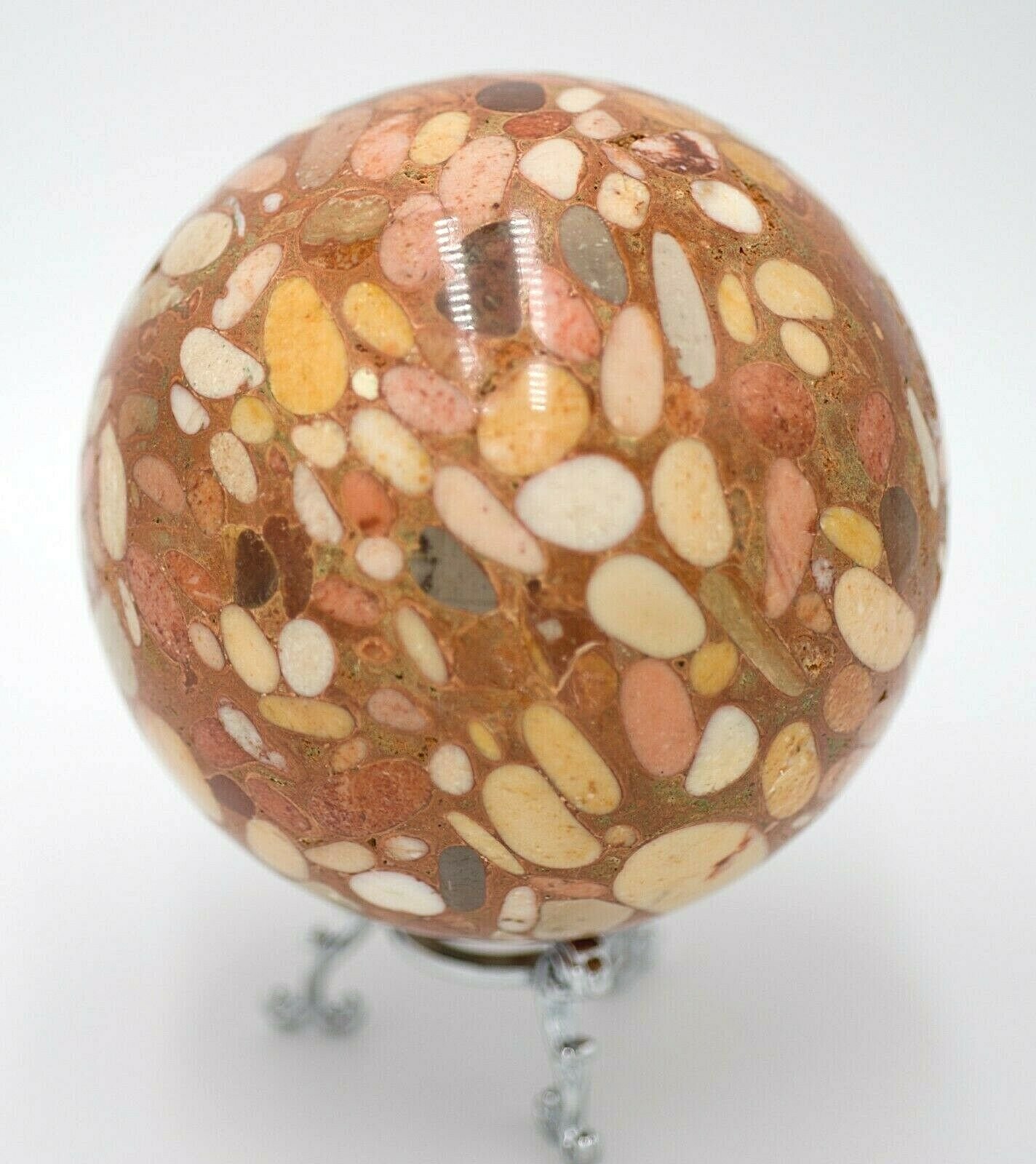 Exmouth Western Australian Polished Pudding Stone 106mm Rock Sphere