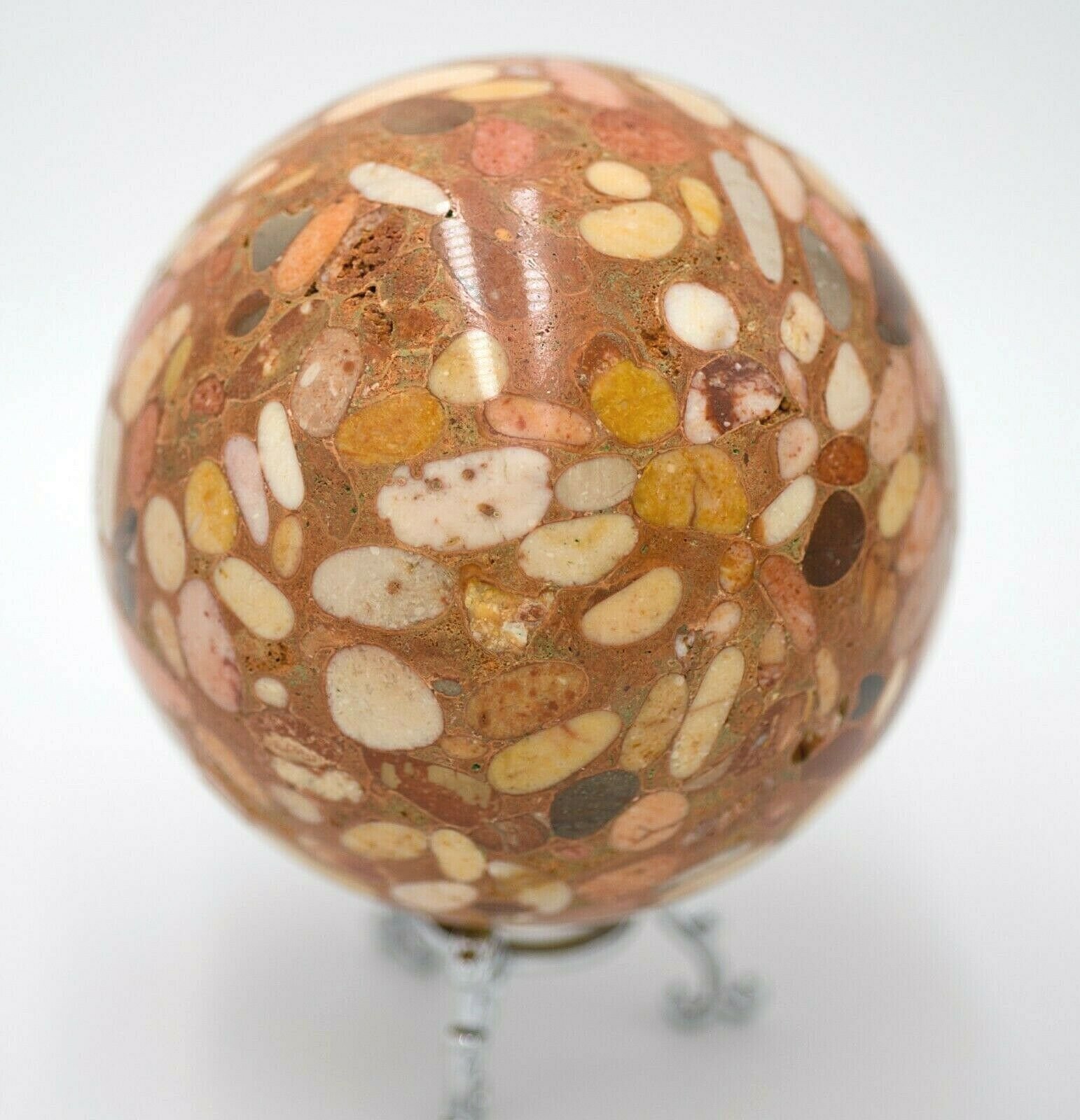 Exmouth Western Australian Polished Pudding Stone 106mm Rock Sphere