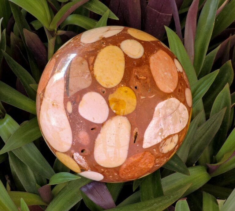 Exmouth Western Australia Polished Pudding Stone 110mm Rock Sphere Free