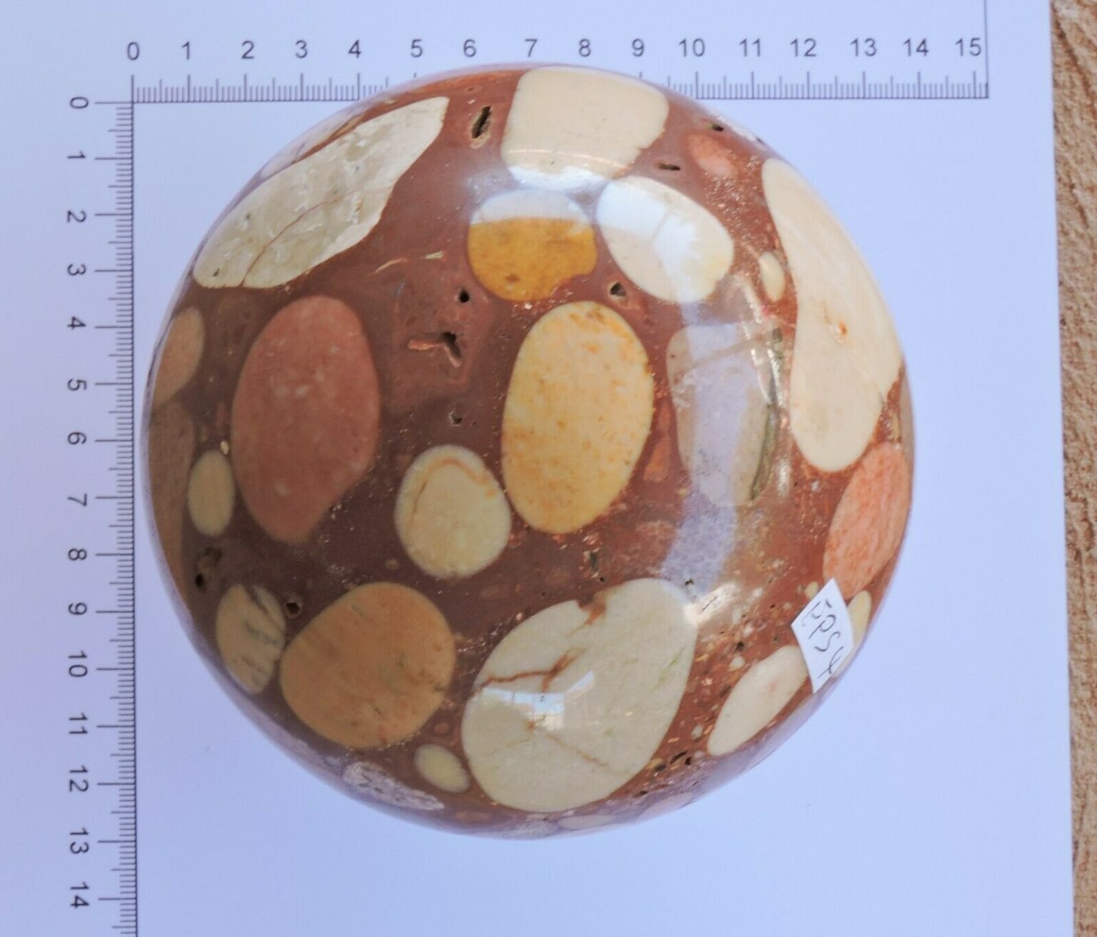 Exmouth Western Australia Polished Pudding Stone 110mm Rock Sphere Free