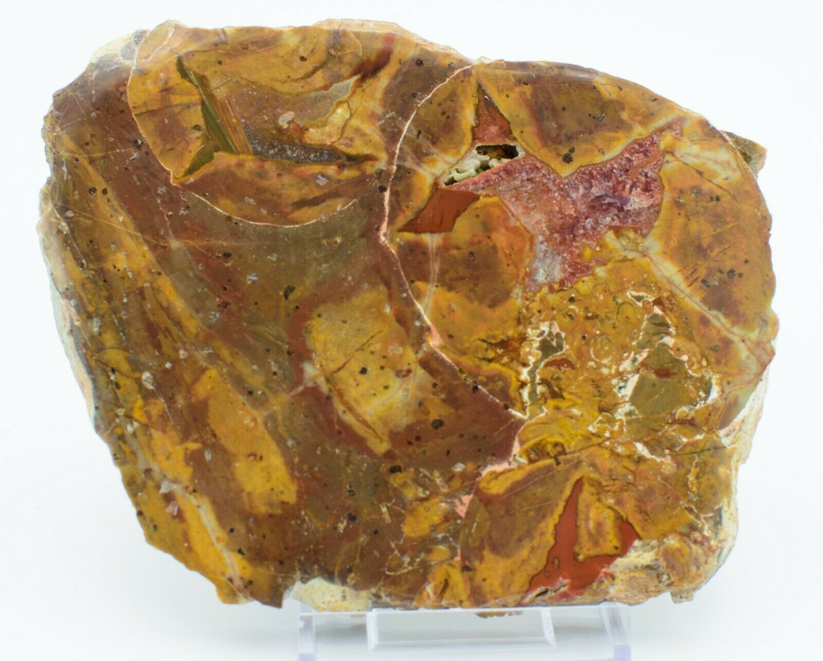 Large-Queensland-Agate-Creek-Thunder-Egg-Slice-Crystals-Rhyolite-Slab-Thunderegg-372929660193