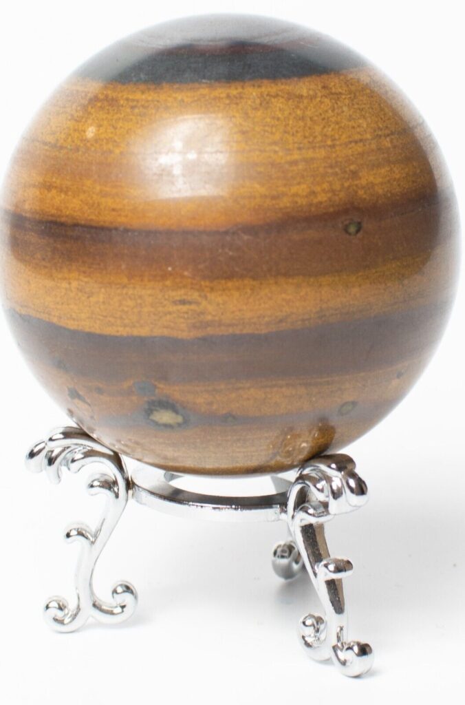Spherical Iron Rocks Western Australian Hematite Banded Iron Rock Sphere Free Stand Jasper ...