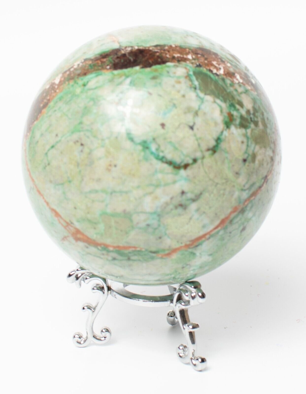 Western-Australia-Chrysocolla-Malachite-89mm-Rock-Sphere-Jasper-BBM2908233-374906398515-2