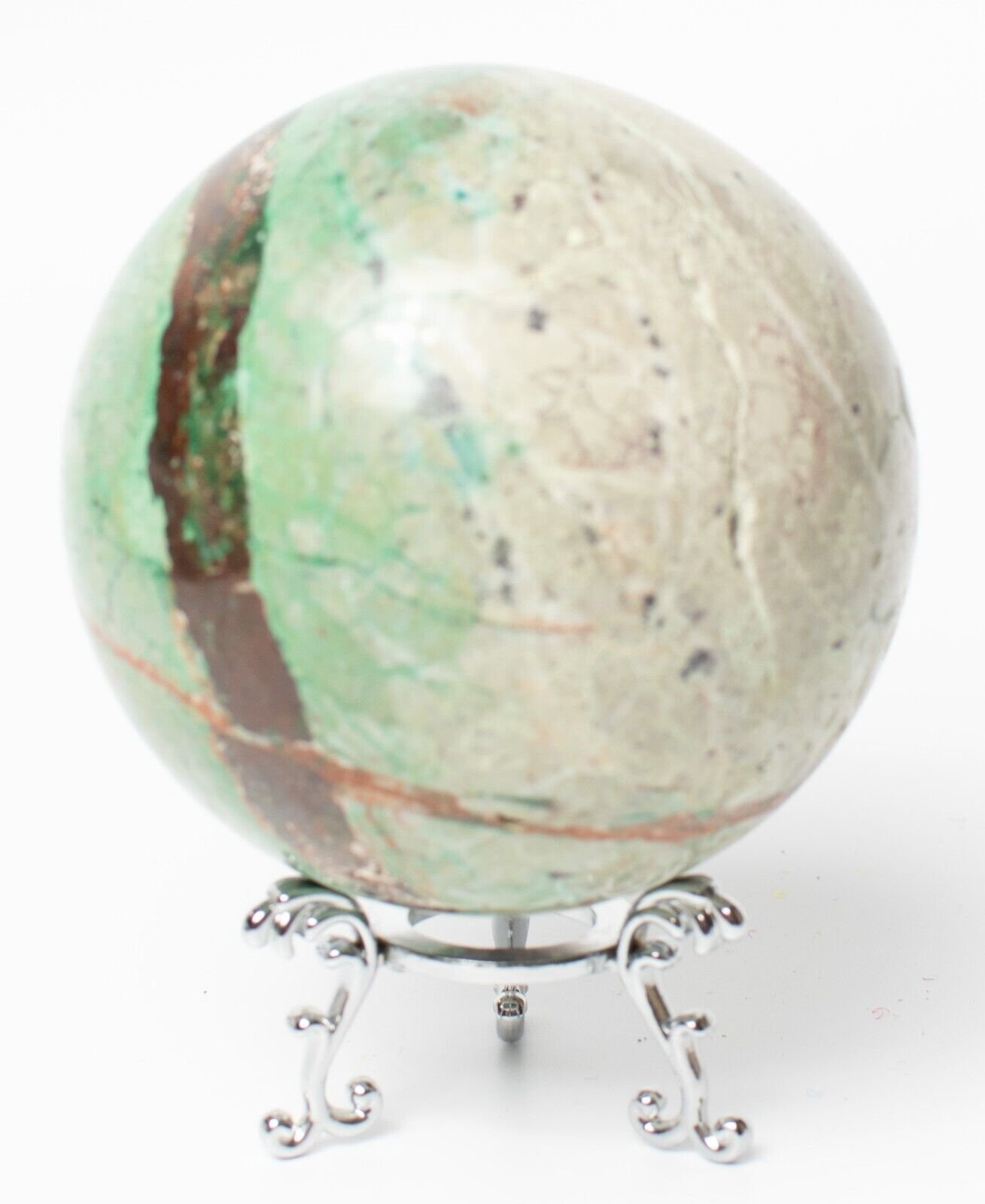 Western-Australia-Chrysocolla-Malachite-89mm-Rock-Sphere-Jasper-BBM2908233-374906398515-5