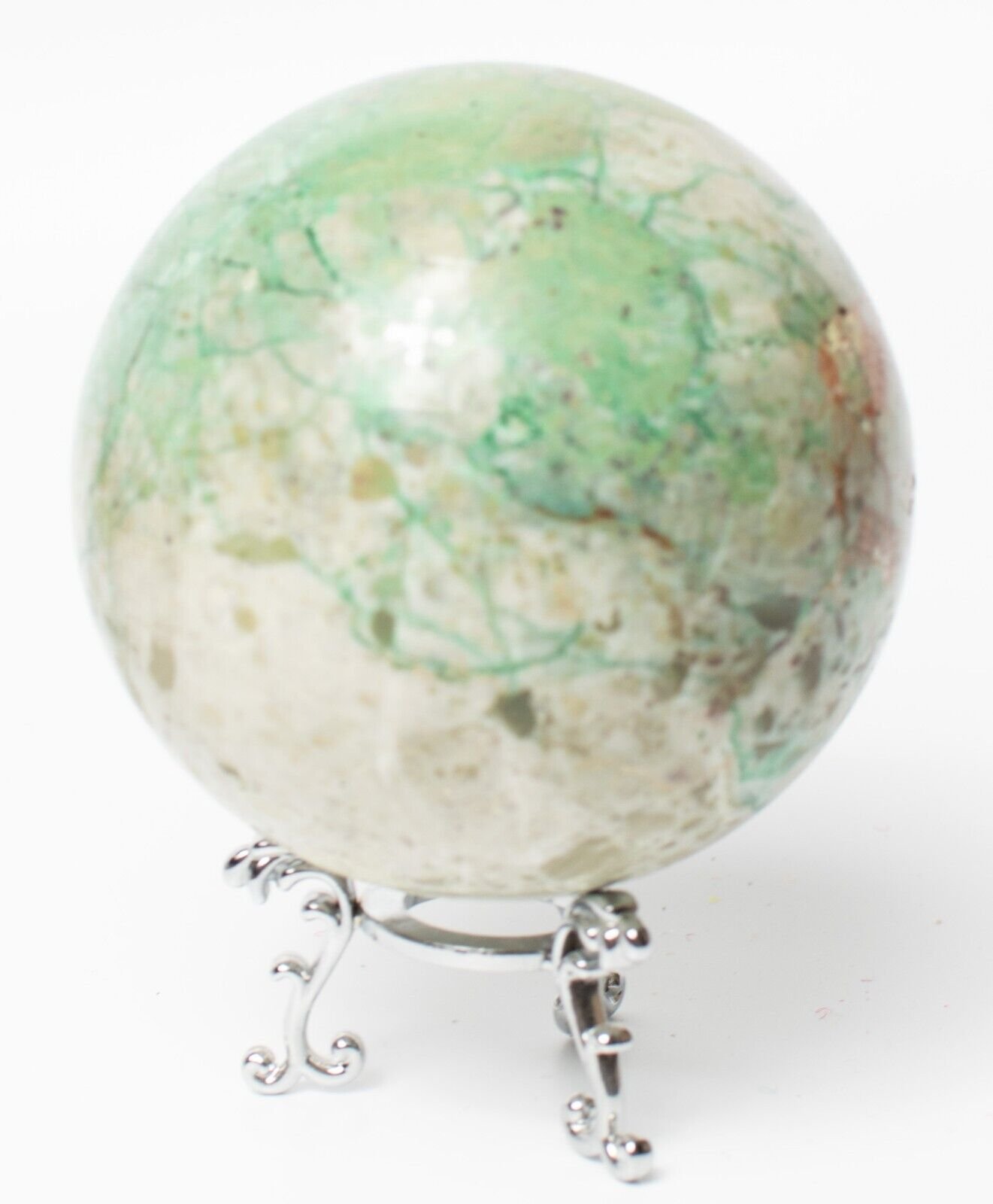 Western-Australia-Chrysocolla-Malachite-89mm-Rock-Sphere-Jasper-BBM2908234-374906401835-2