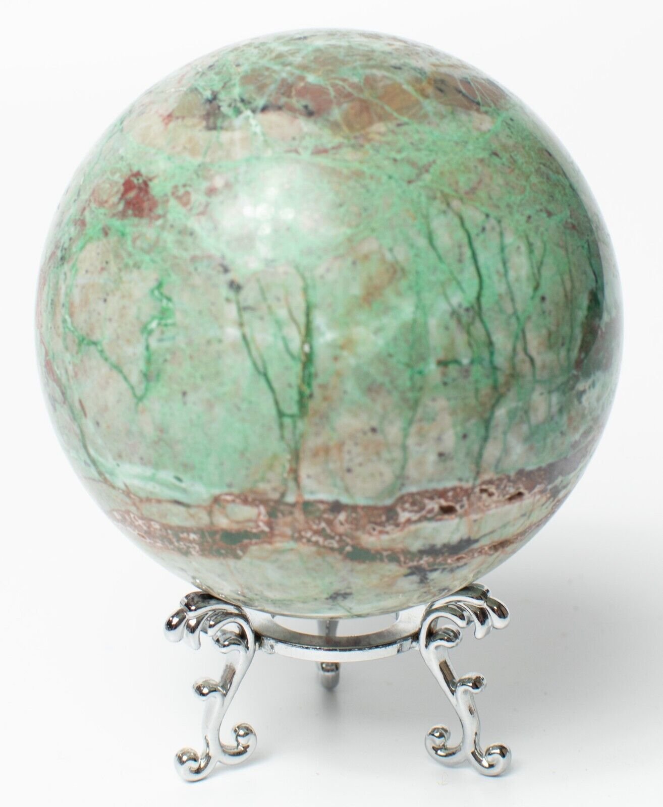 Western-Australia-Chrysocolla-Malachite-88mm-Rock-Sphere-Jasper-BBM2908231-374906394656