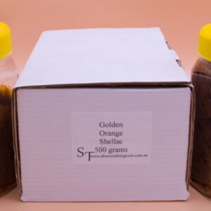Golden Orange Shellac Flakes For Faceting Glue Dop Help Timber  French Polishing