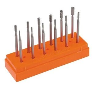 LYNX Square Cross-Cut Burs, Set of 12 0.9mm-3.1mm Bur Cutting Grinding