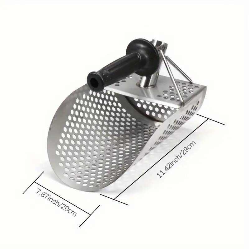 Beach-Sand-Scoop-Stainless-Steel-Metal-Detector-Sieve-Treasure-Hunting-376286607778-10
