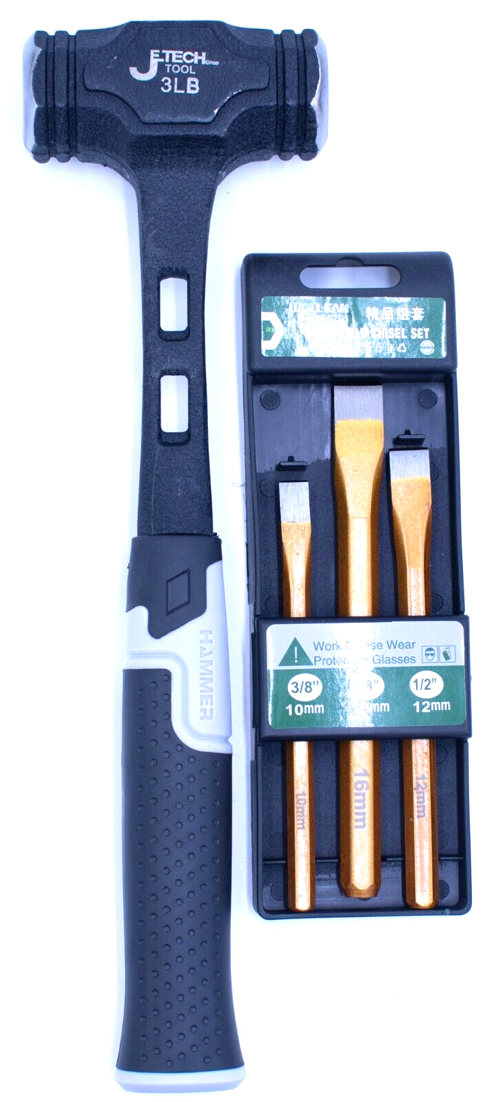 Variation-of-Rock-Hammer-WCold-Chisels-Fossicking-Prospecting-Steel-Shaft-Mash-Club-Sledge-375943759998-3026