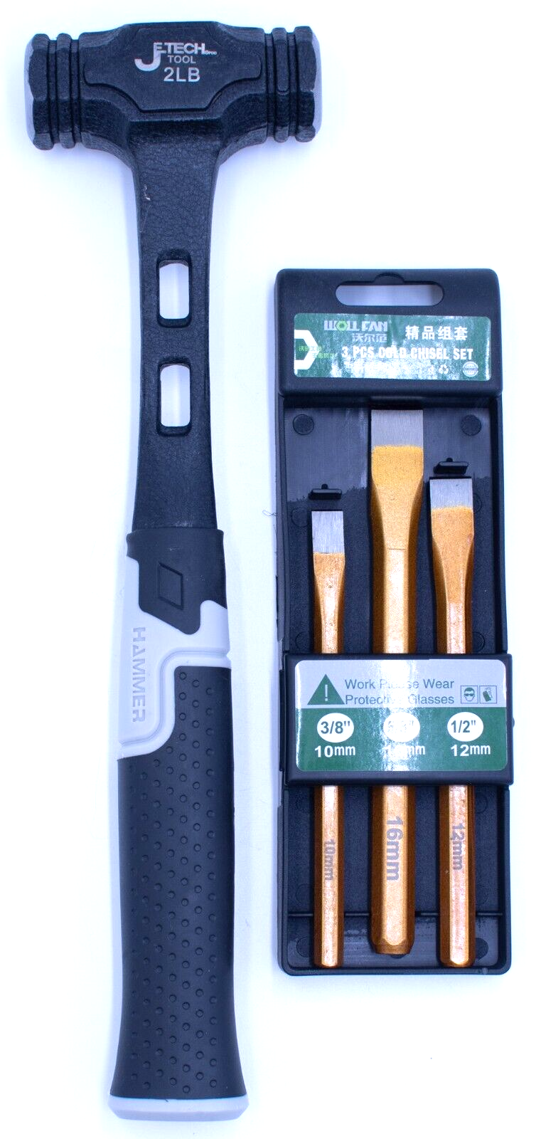 Variation-of-Rock-Hammer-WCold-Chisels-Fossicking-Prospecting-Steel-Shaft-Mash-Club-Sledge-375943759998-463b